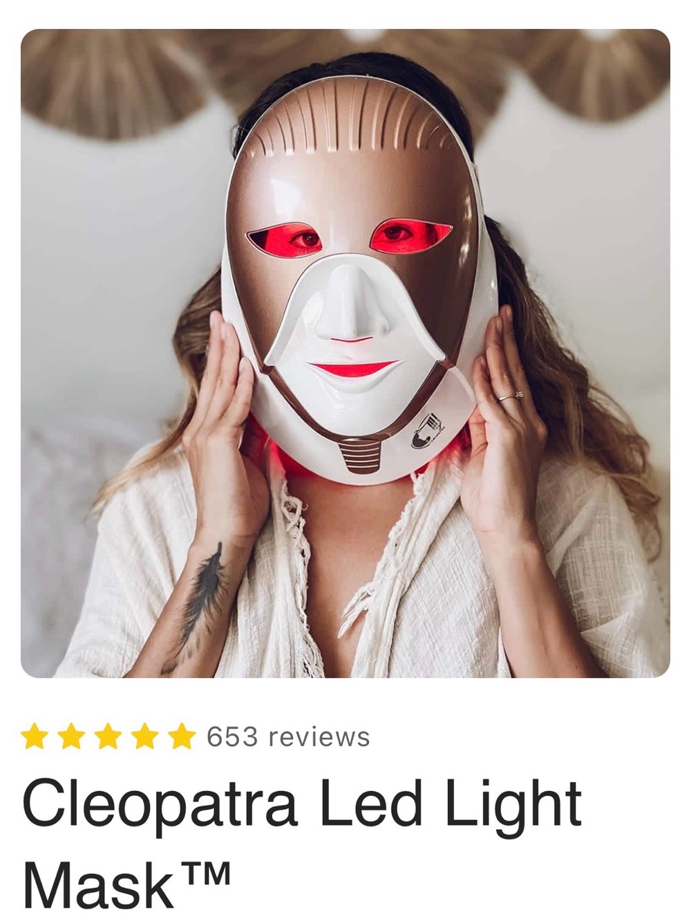 Cleopatra LED Light Mask™ – Rose Gold & White Women’s Skincare Device